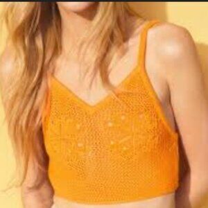 NWT H&M Orange Sleeveless Knitted‎ Camisole Size M